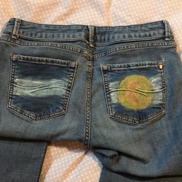 HAND PAINTED Starry Night Jeans - Picture 5 of 7